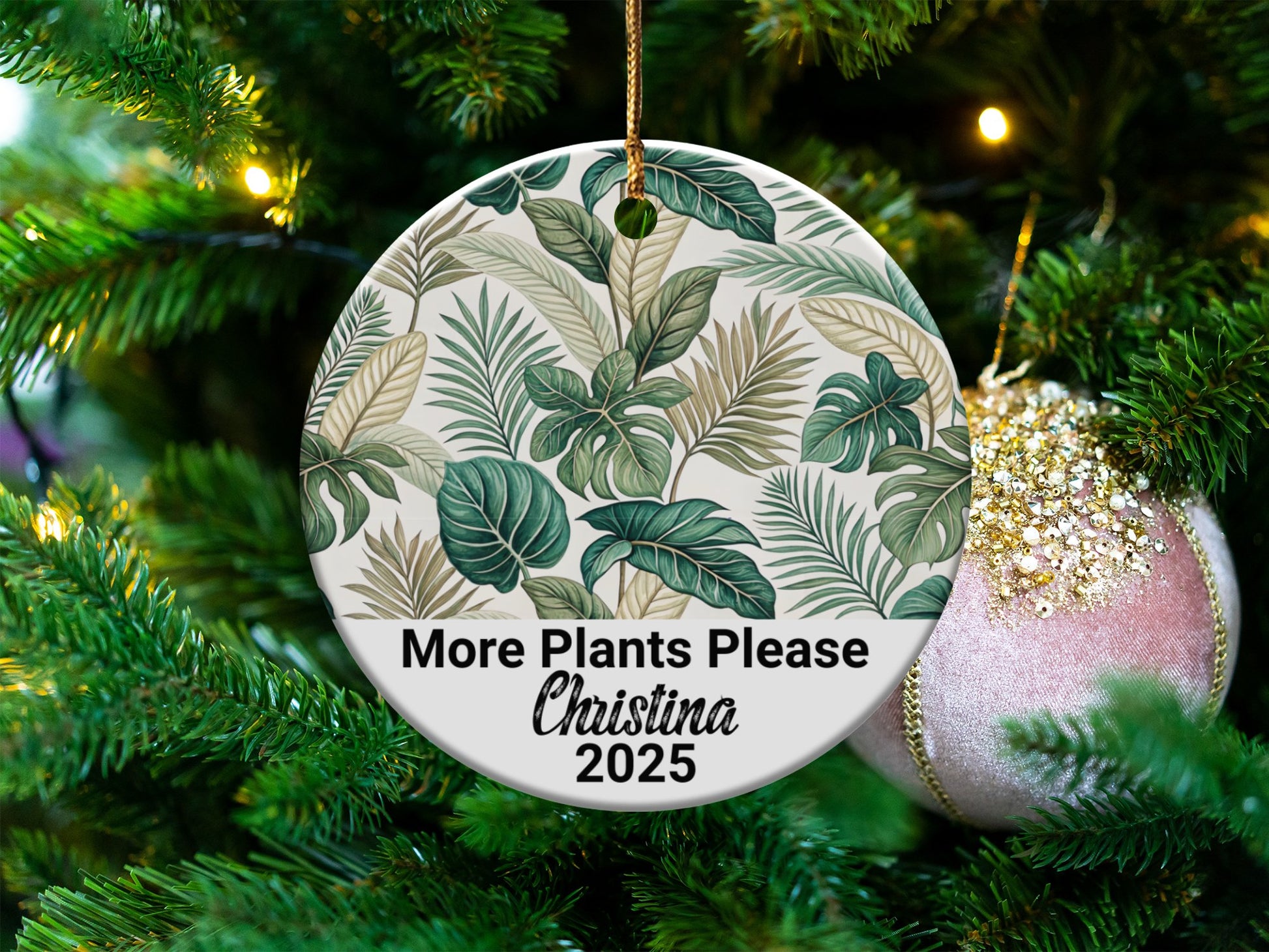 More Plants Please Custom Christmas Ornament product