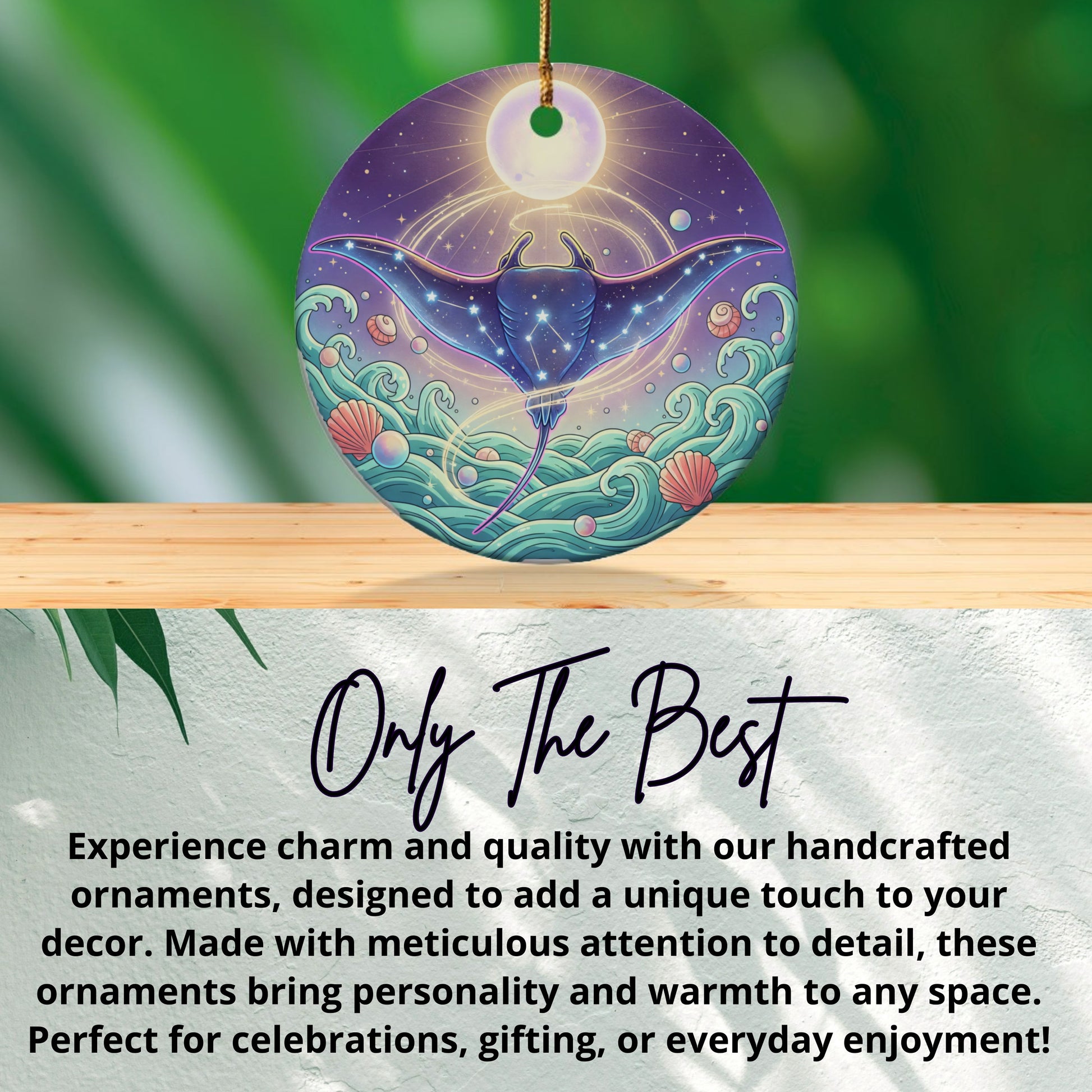 Unique Handcrafted Manta Ray Ornament Product