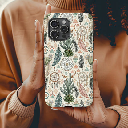 Bohemian Dreamcatcher and Succulent Phone Case Product