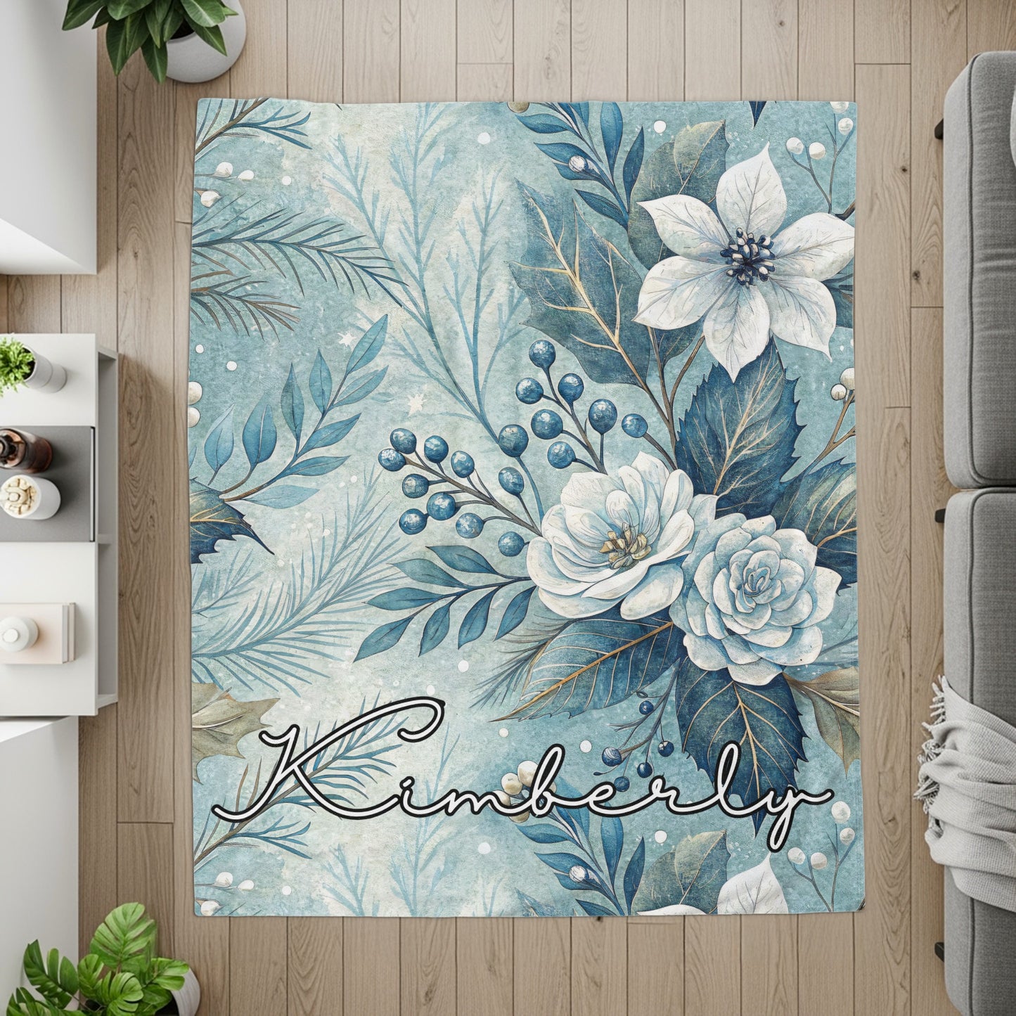 Kimberly Floral Personalized Rug for Home Decor