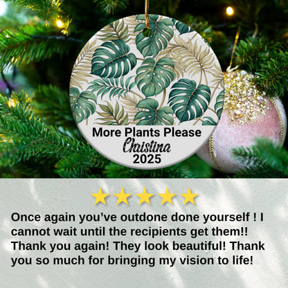 Tropical Leaves Personalized Ornament product