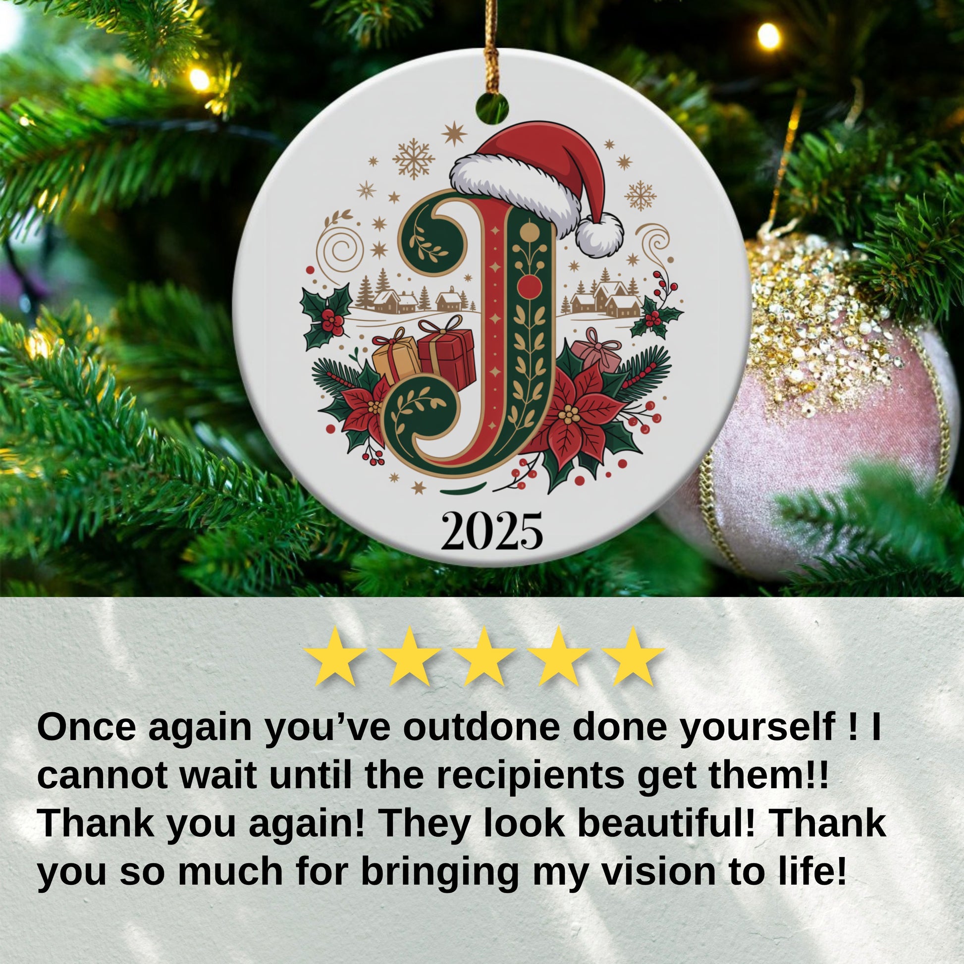 Personalized 2025 Christmas Tree Ornament product