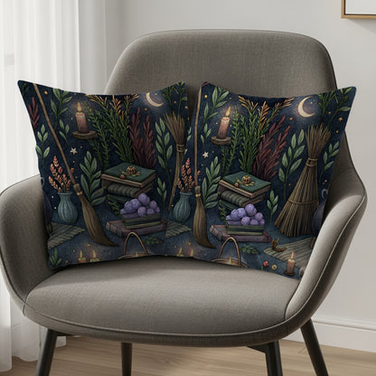 Enchanting Books and Brooms Themed Pillow product
