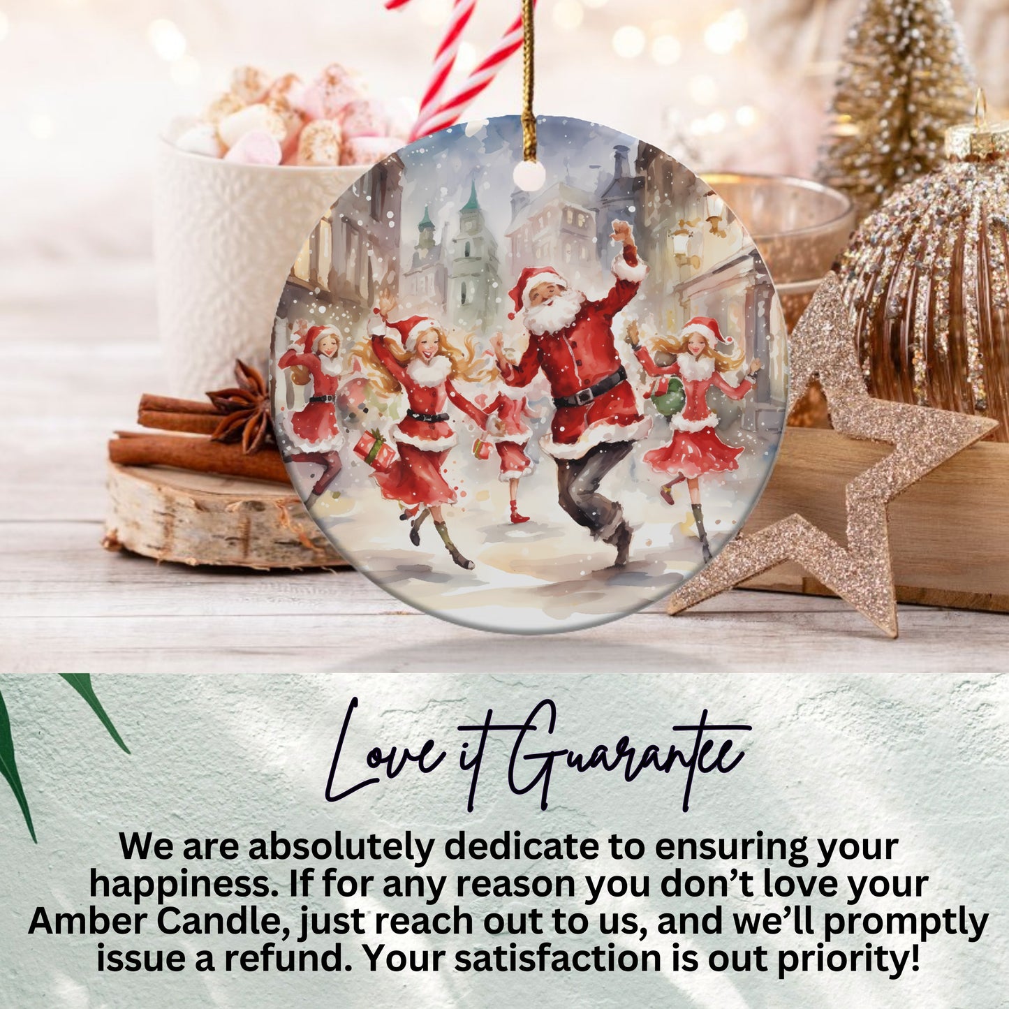 Festive Santa Dance Christmas Ornament product