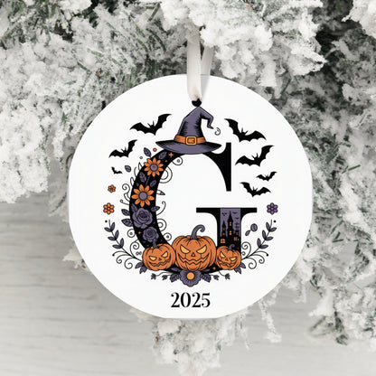 Custom Halloween Monogram Ornament 2025 product type
