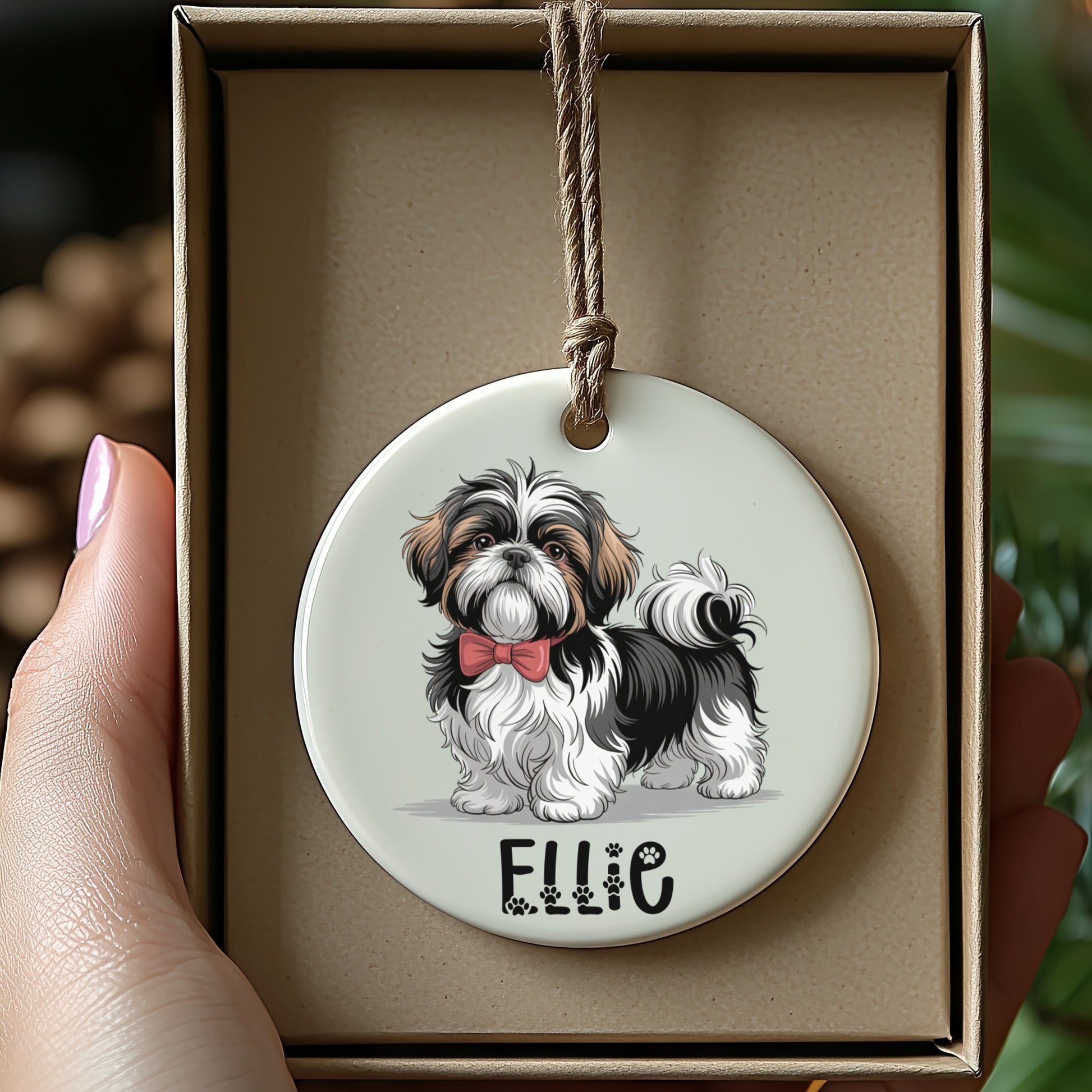 Personalized Dog Illustration Ornament product type