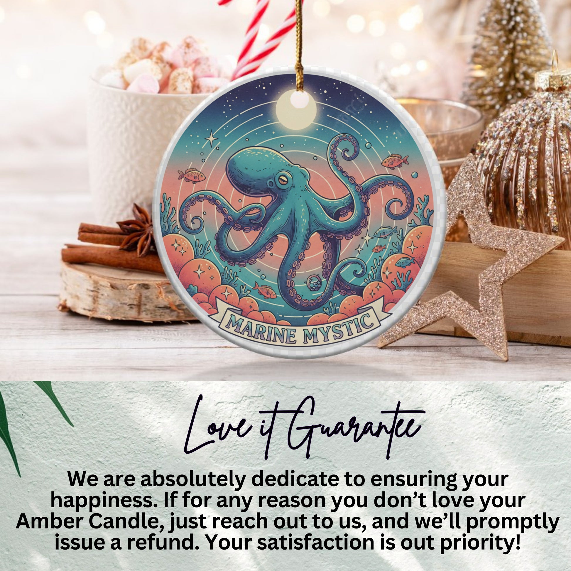 Marine Mystic Octopus Christmas Ornament product