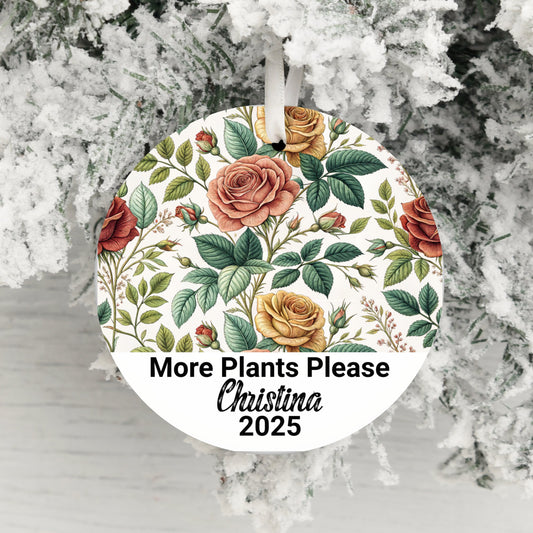 More Plants Please Floral Custom Ornament product type