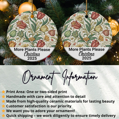 More Plants Please Personalized Christmas Ornament product