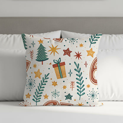 Festive Holiday Themed Decorative Throw Pillow