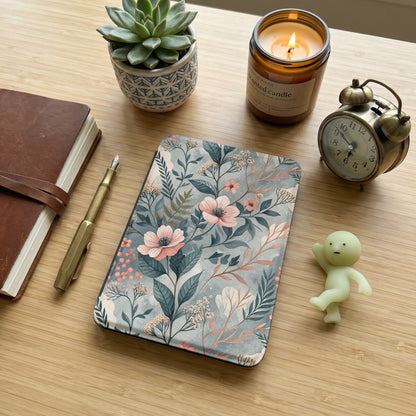 Floral Design Notebook With Pen Succulent And Candle