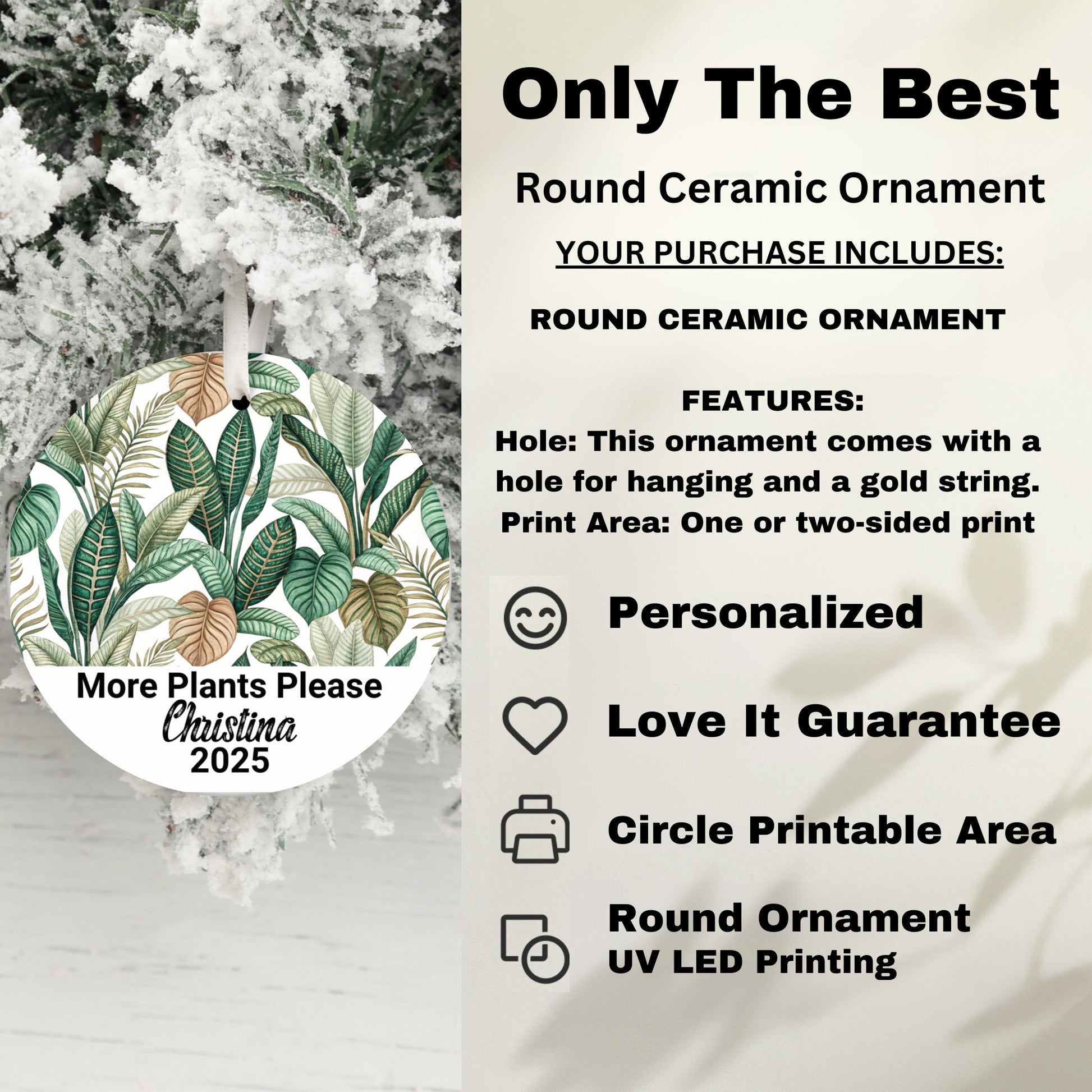 Only The Best Round Ceramic Ornament product