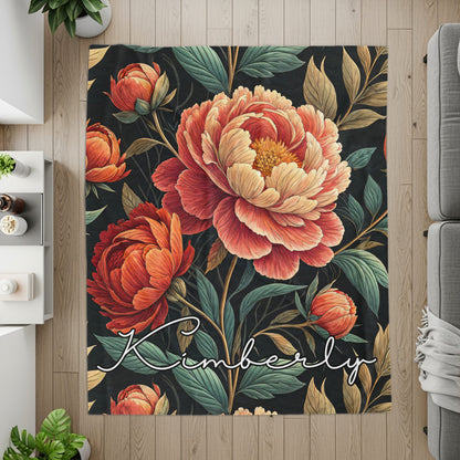 Floral Blossoms with Custom Name for Stylish Home Decor - Walk Greener