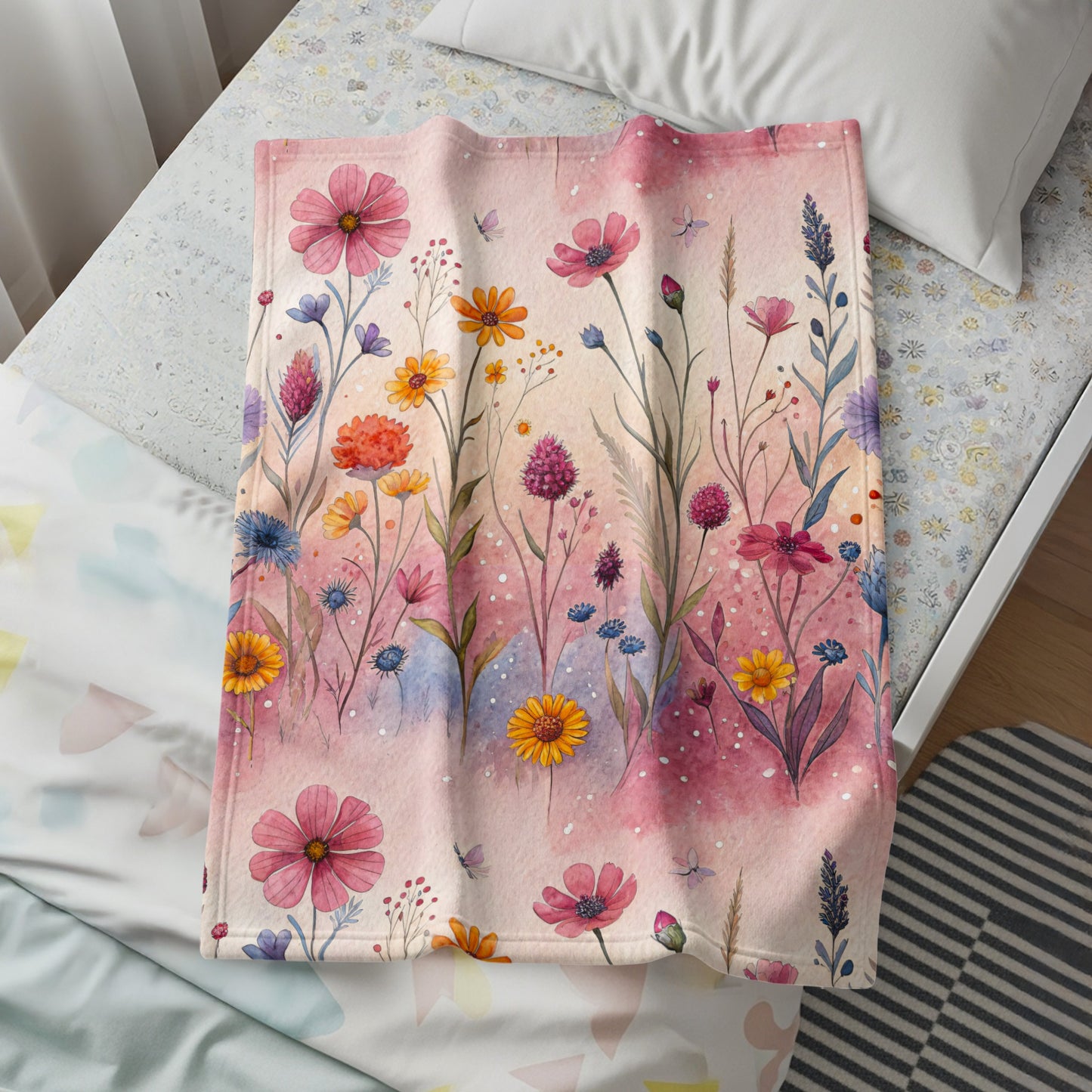 Watercolor Wildflower Meadow Delicate Floral Pattern - Walk Greener
