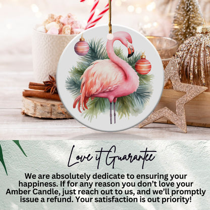 Festive Flamingo With Ornaments Design product