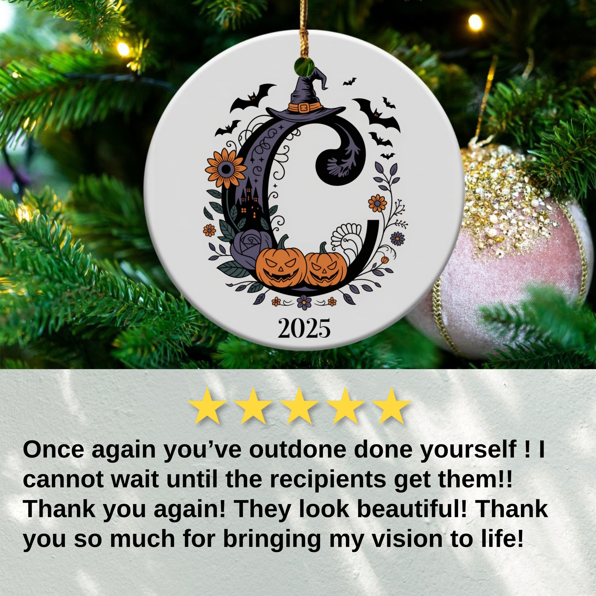 Halloween Themed Christmas Tree Ornament product