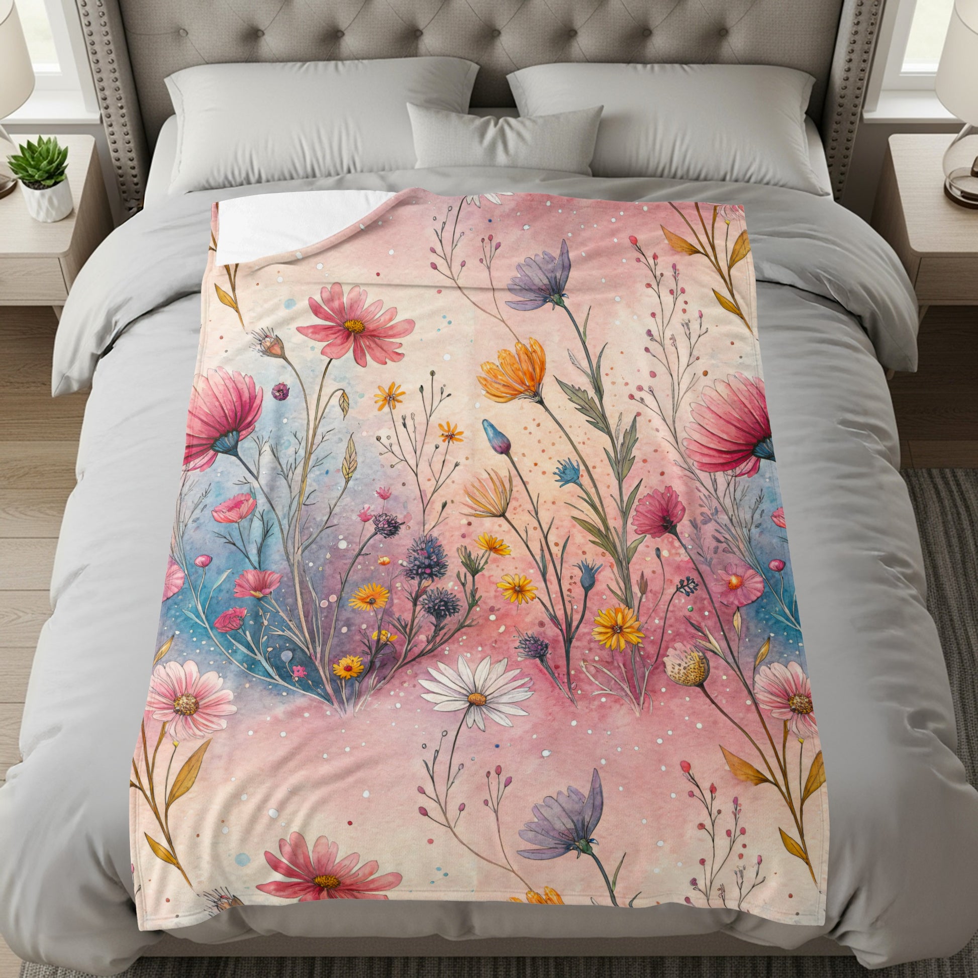 Watercolor Flower Garden Pretty Floral Pattern Seamless - Walk Greener