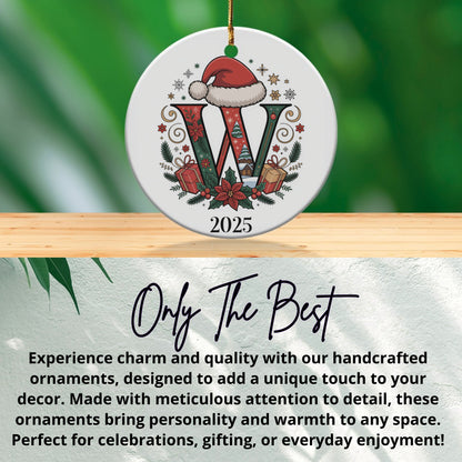 Santa Hat Monogram Ornament Personalized Holiday product