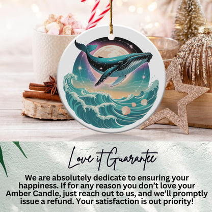 Beautiful Whale and Moon Scene Hanging Ornament product