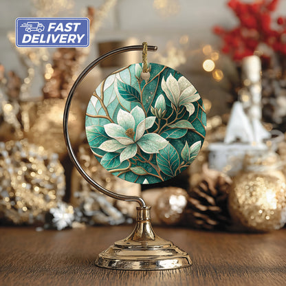 Elegant Floral Round Ornament With Fast Delivery Option