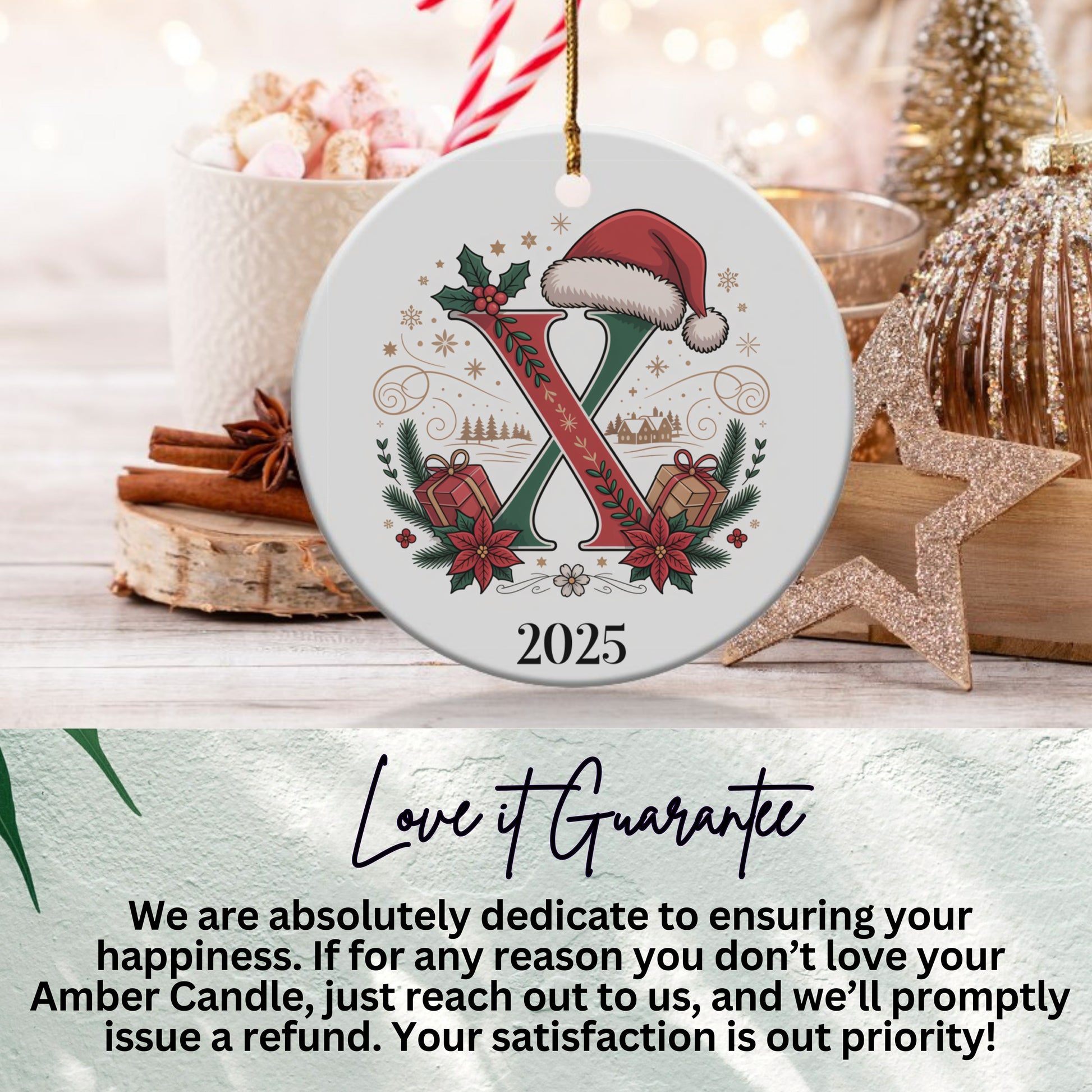 2025 Christmas Ornament with X Design product