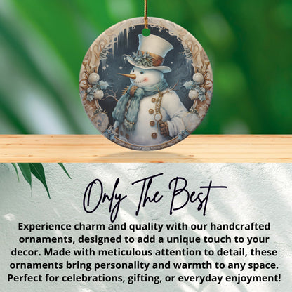Charming Snowman Handcrafted Ornament Product