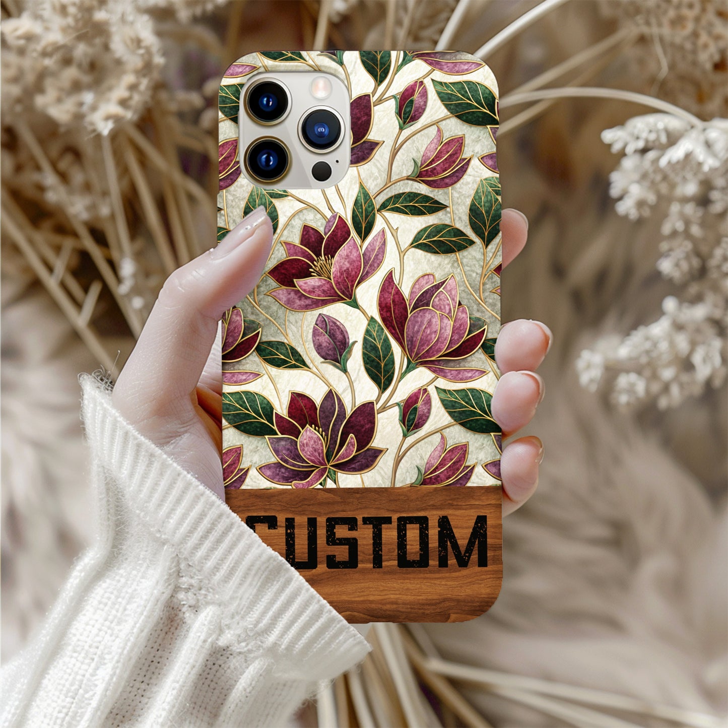 Floral Pattern Custom Case for Mobile Phones