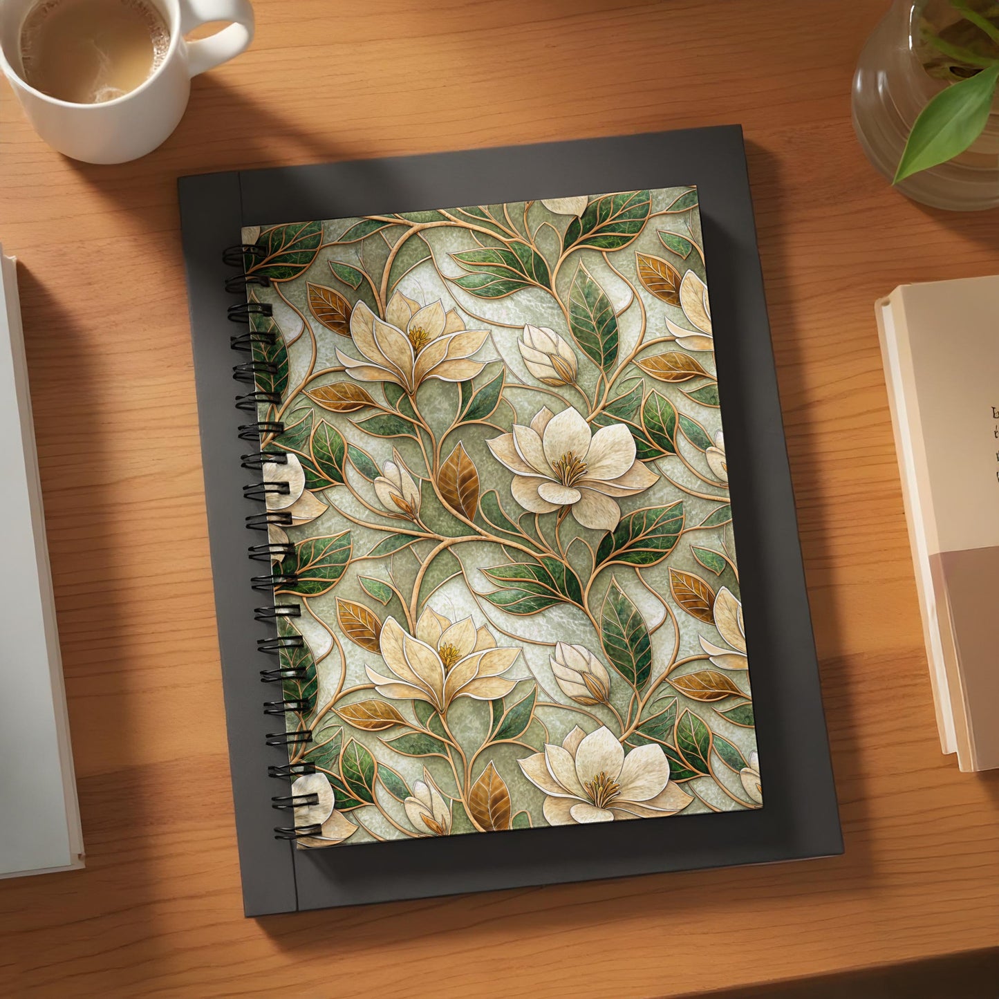 Elegant Floral Pattern Spiral Bound Notebook Product