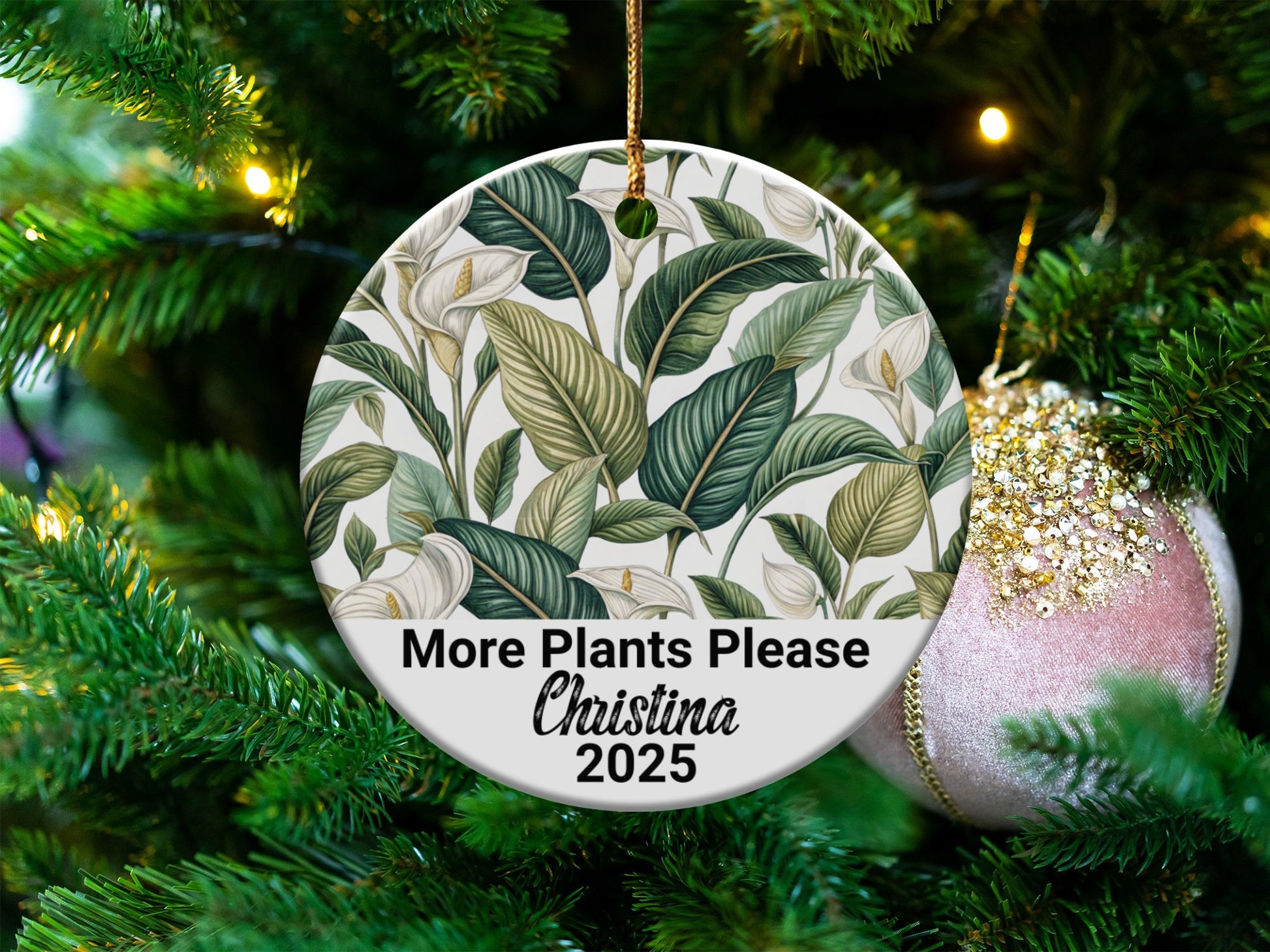More Plants Please Personalized Ornament product type