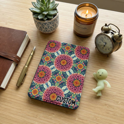Custom Floral Pattern Hard Cover Notebook