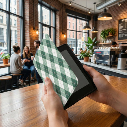 Stylish Green Argyle Pattern Tablet Sleeve Cover