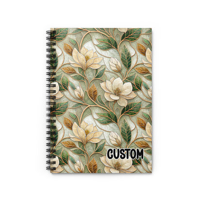 Custom Floral Patterned Spiral Bound Notebook
