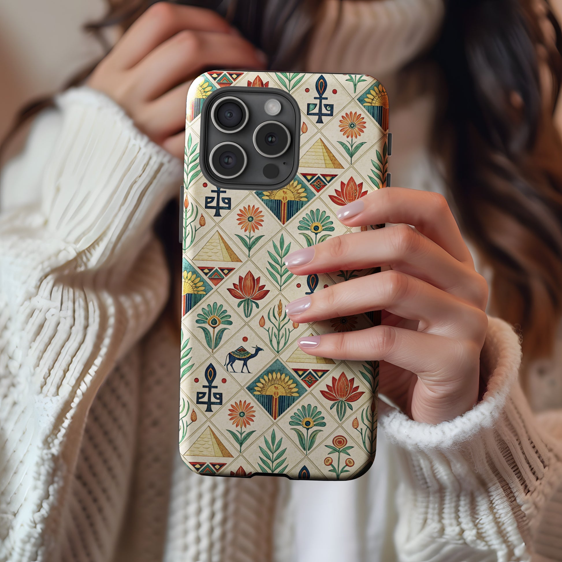 Colorful Geometric Floral Pattern Phone Case