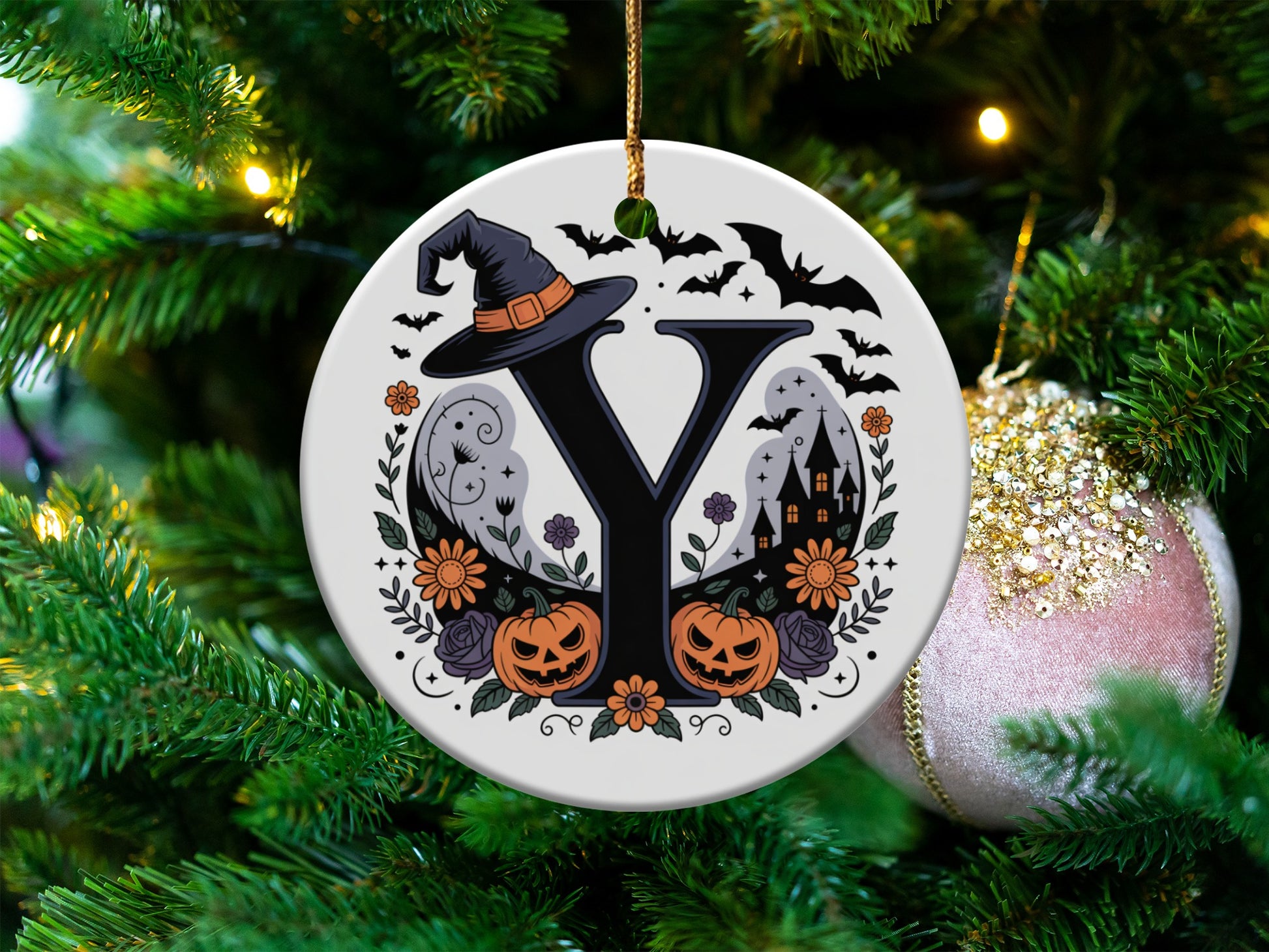 Halloween V Initial Design on Christmas Ornament product