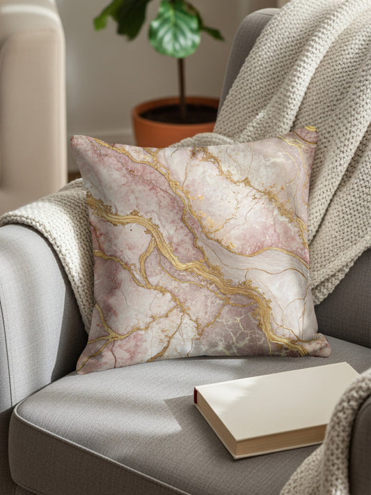 Elegant Marble Print Decorative Throw Pillow product