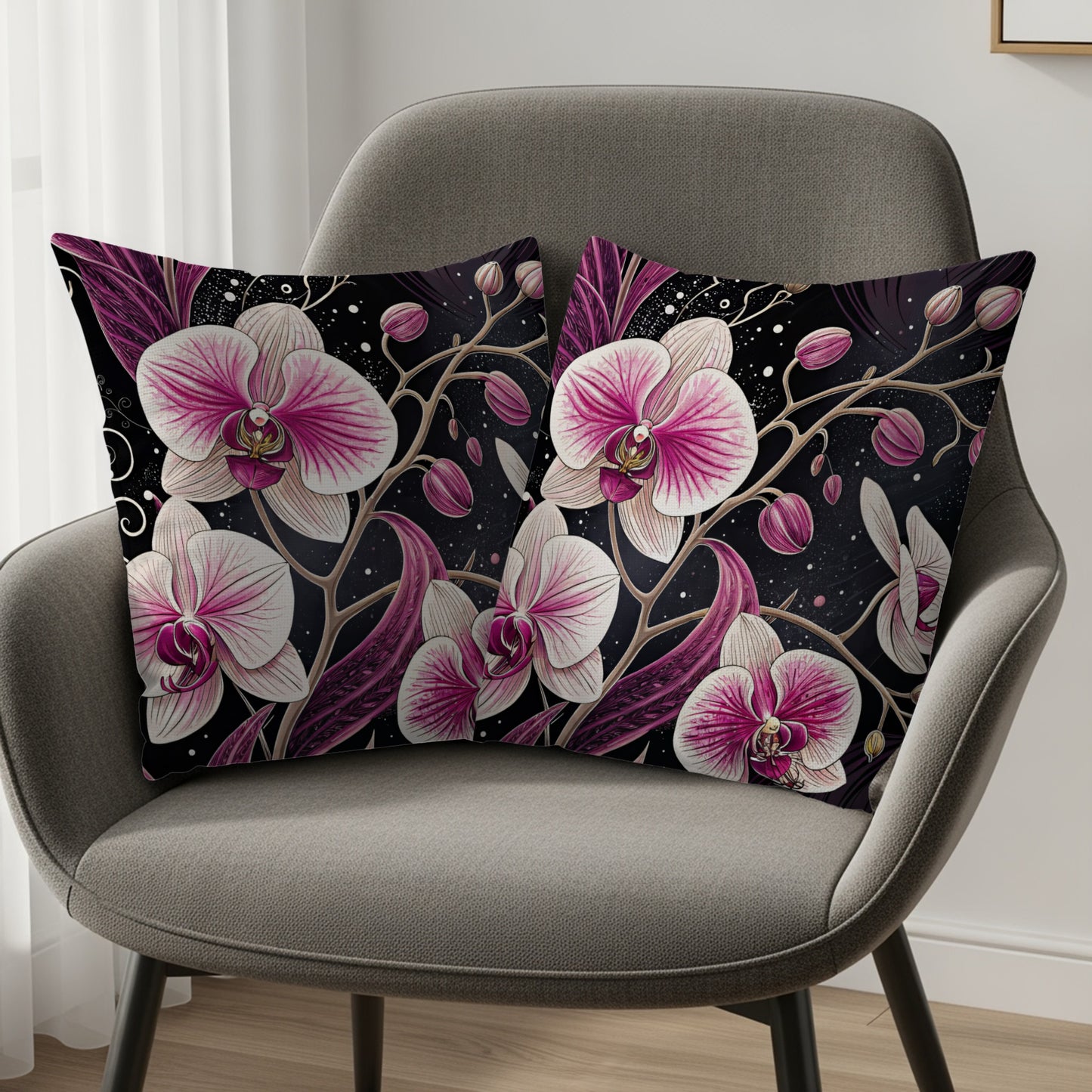 Elegant Floral Design Throw Pillows for Home Decor