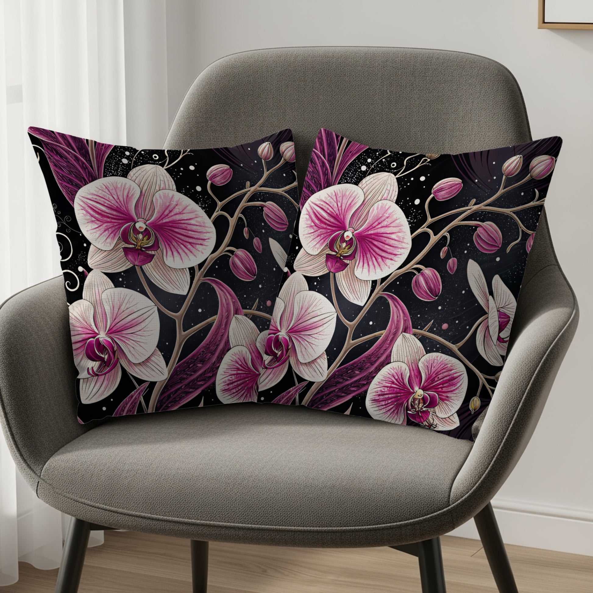 Elegant Floral Design Throw Pillows for Home Decor
