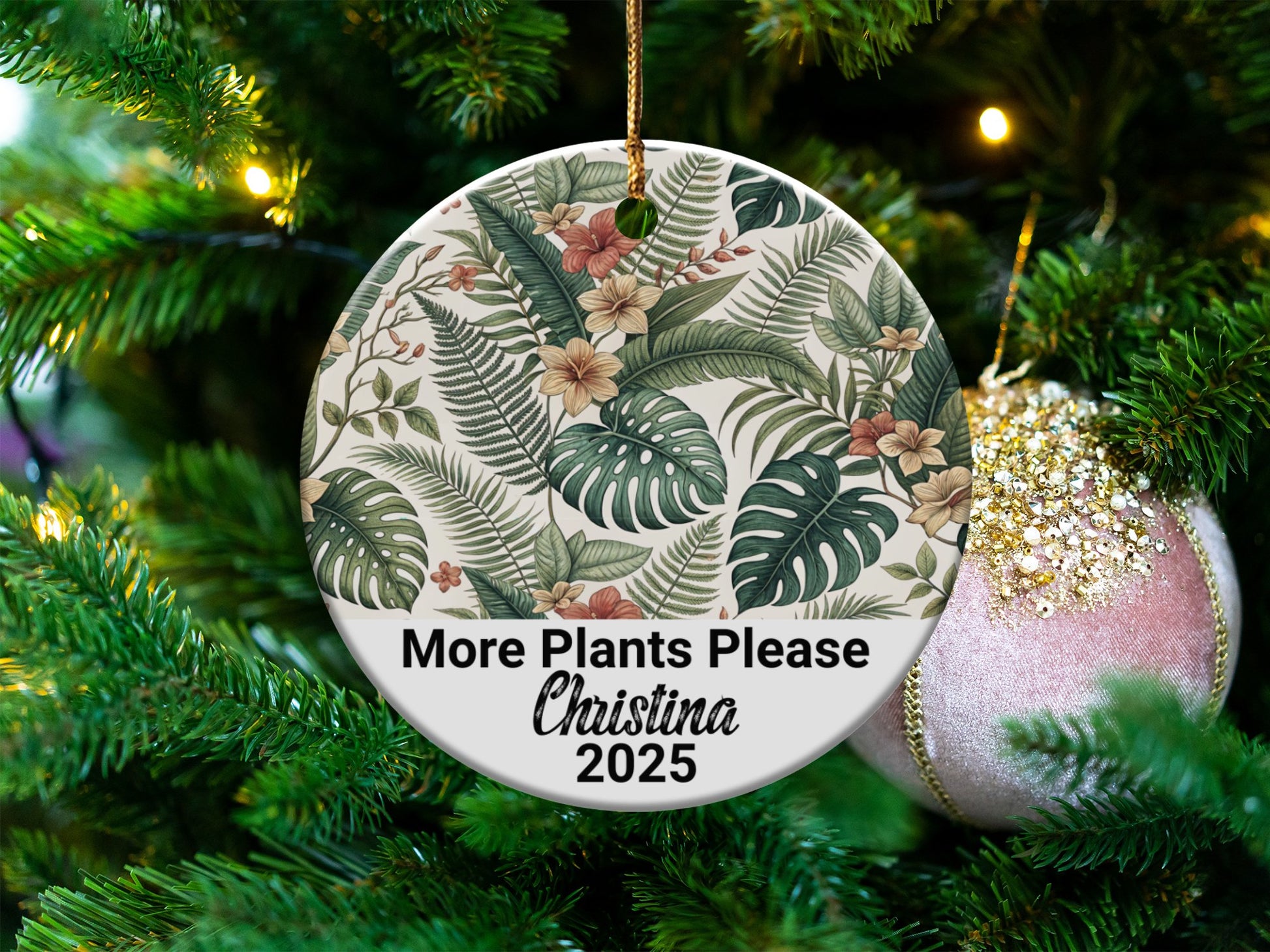 More Plants Please Personalized Ornament product type