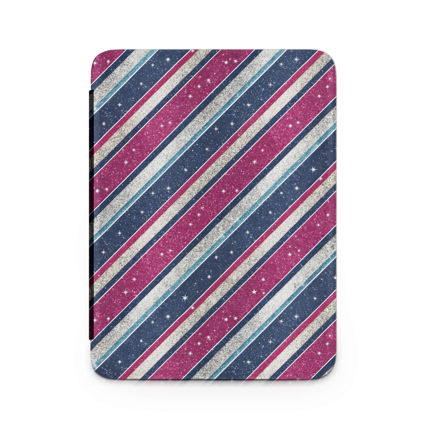 Vibrant Striped and Starred Design Notebook Cover