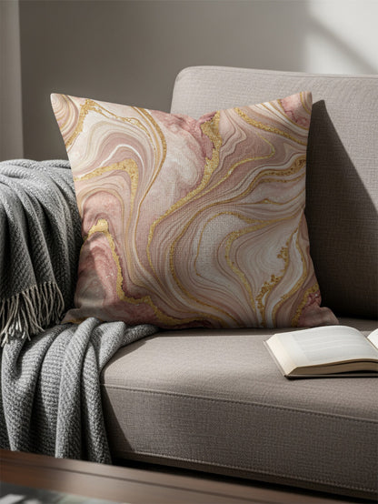 Elegant Marble Design Decorative Throw Pillow