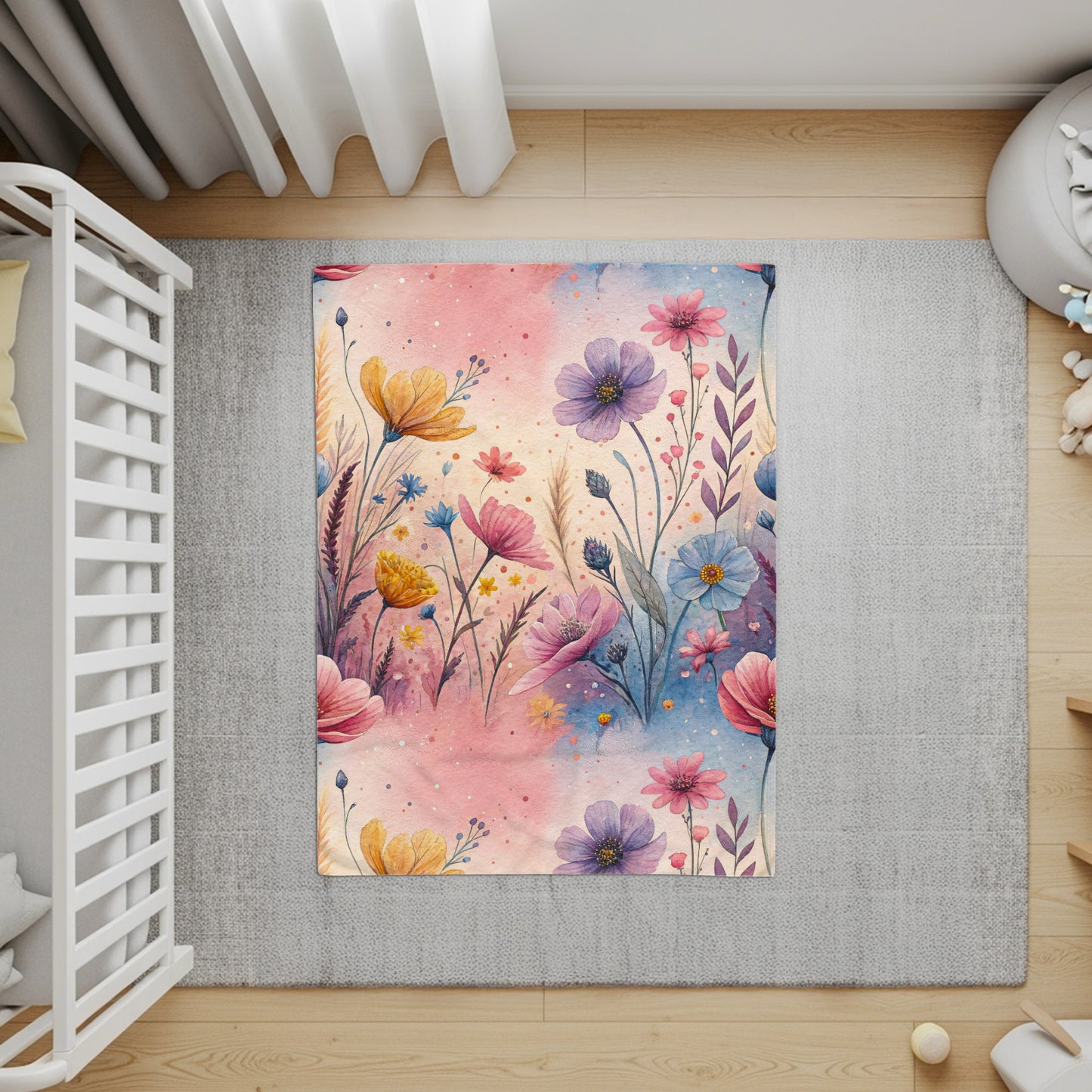 Watercolor Wildflower Garden Floral Pattern Design - Walk Greener
