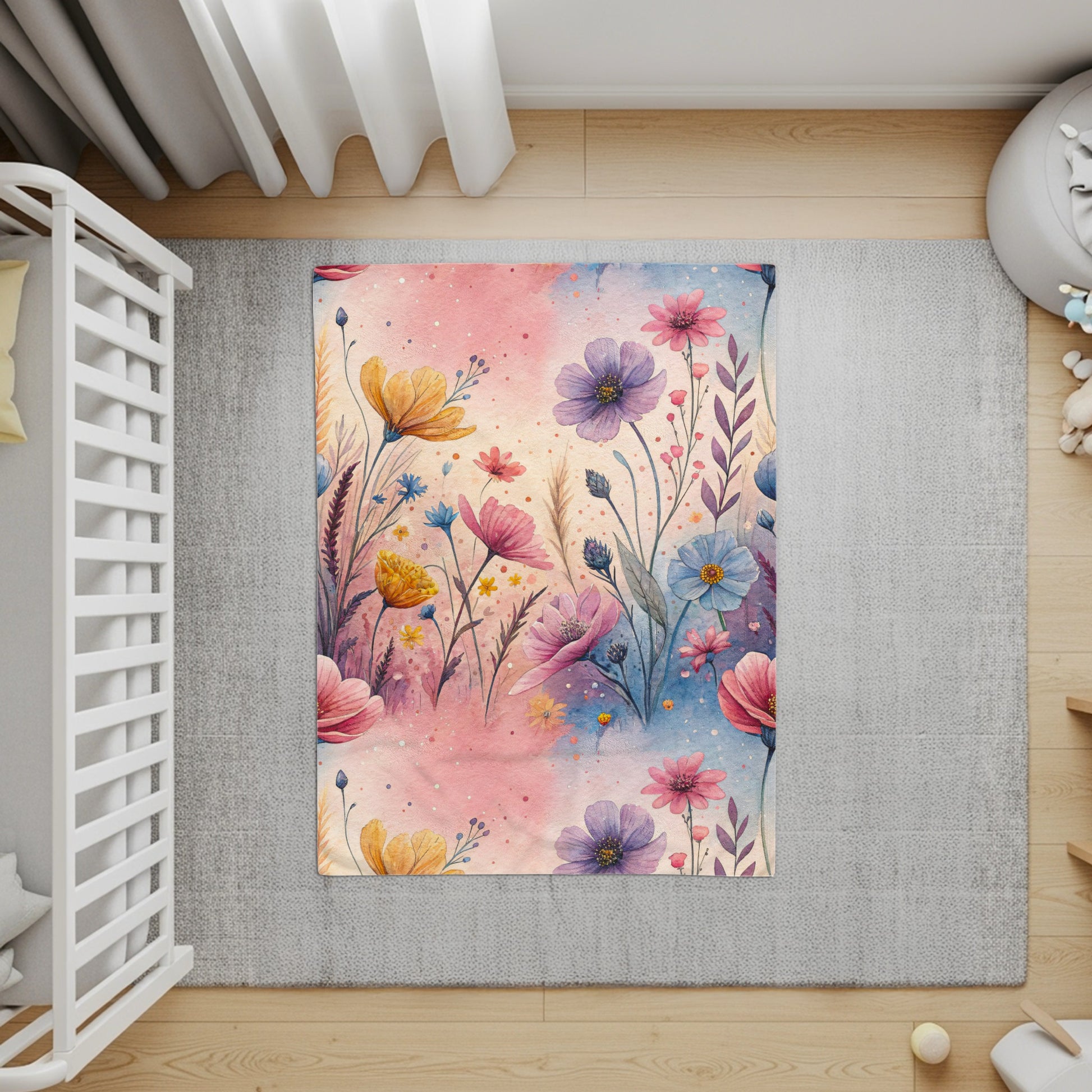 Watercolor Wildflower Garden Floral Pattern Design - Walk Greener