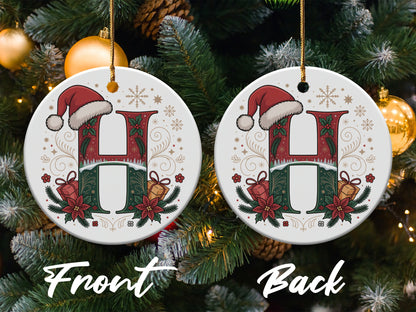 Festive Christmas Letter H Ornament Decorative product