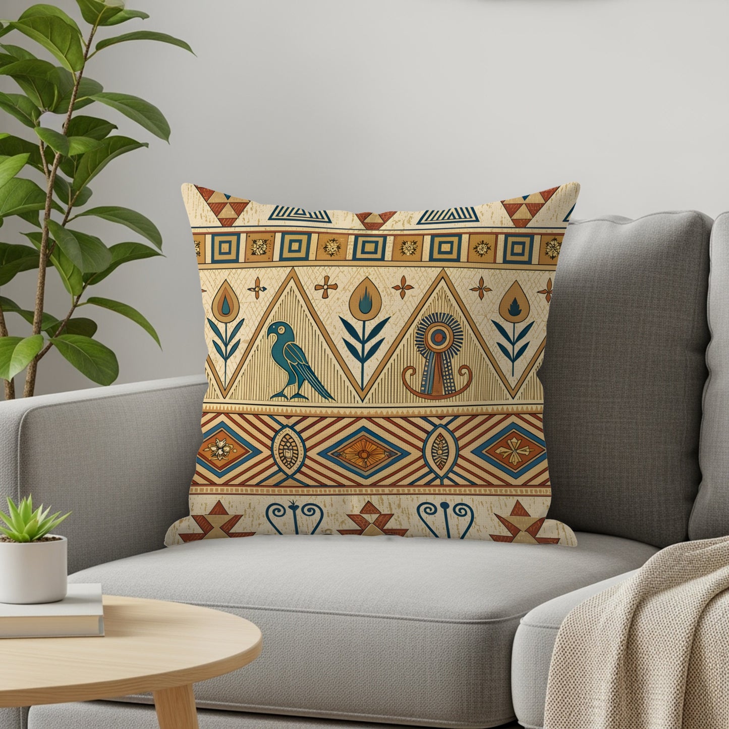 Vintage Ethnic Inspired Decorative Throw Pillow