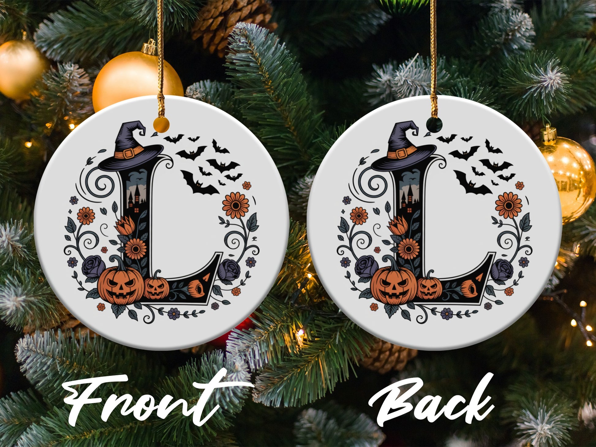 Festive Halloween Themed Initial L Ornament product