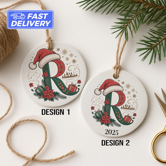 Custom Christmas 2025 Santa Hat Ornaments product type