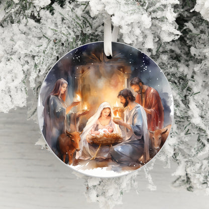 Nativity Scene Christmas Ornament Hanging Decor product