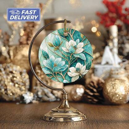 Beautiful Floral Design Round Ornament Home Decoration