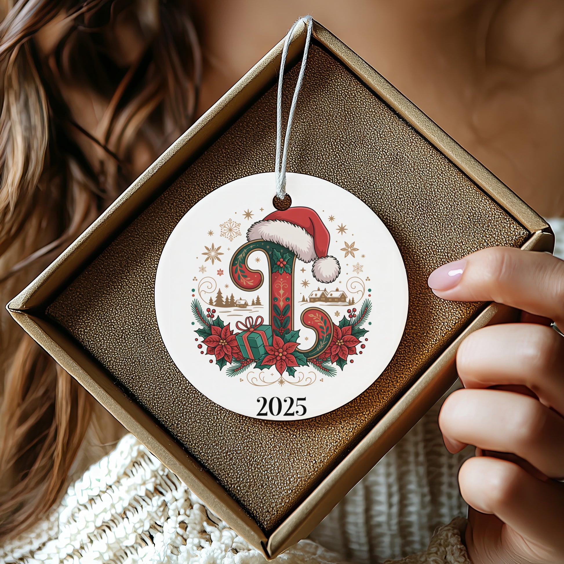 Cute Santa Hat 2025 Christmas Ornament product type