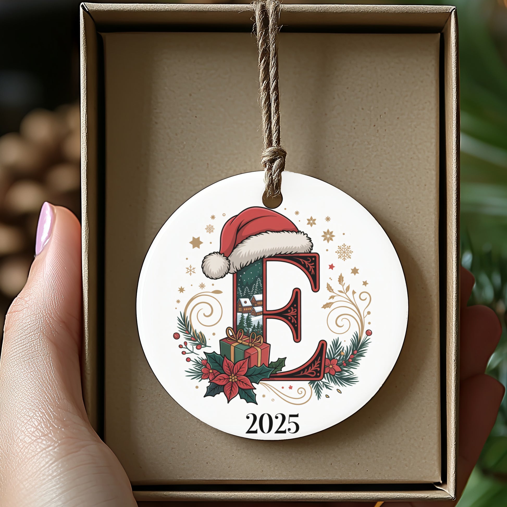 Personalized Christmas 2025 Ornament Hanging Decoration product type